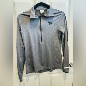 VS PINK Gray Quarter Zip Jacket Pullover